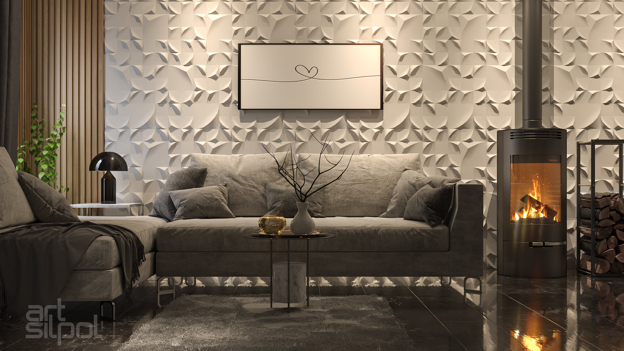 Mold for 3D panel, KASHMIR, 50 cm x 100 cm - Image 2